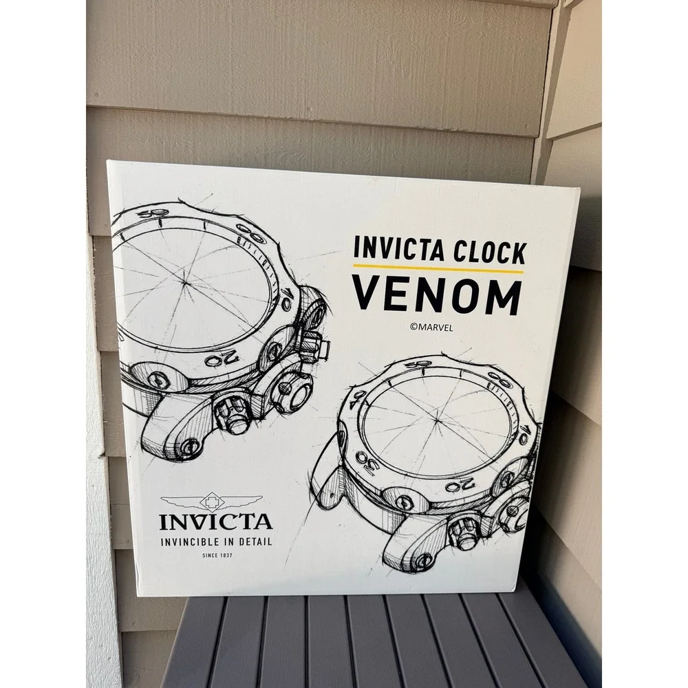 Invicta Marvel Punisher Limited Edition Venom Wall Clock Model 34794 Works NWOB